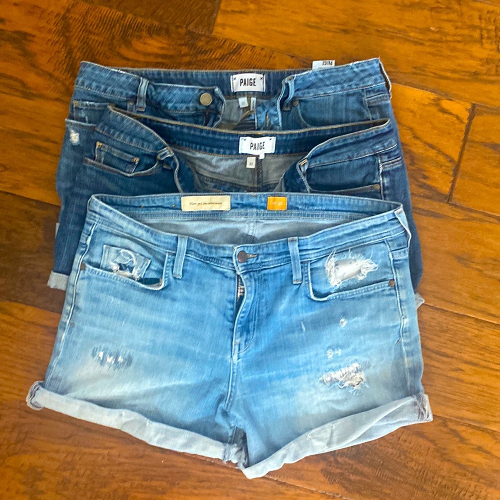 Pilcro and Paige Jean shorts